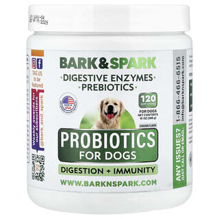 Bark&Spark, Probiotics For Dogs, Chicken, 120 Soft Chews, 10 oz (288 g)