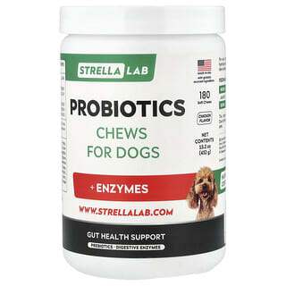 StrellaLab, Probiotik untuk Anjing, 180 Kunyah Lembut, (15.2 oz (432 g)
