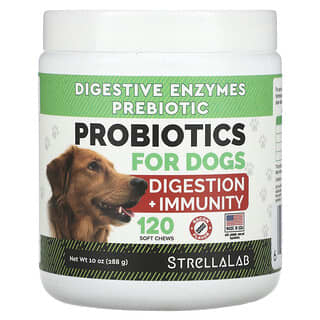 StrellaLab, Probiotics, Para perros, Tocino, 120 comprimidos masticables blandos, 288 g (10 oz)