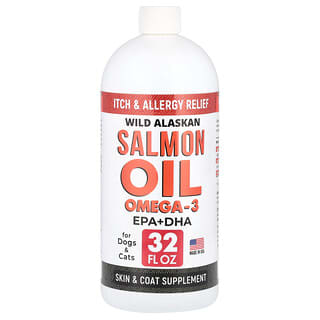 StrellaLab, Wild Alaskan Salmon Oil Omega-3, For Dogs & Cats, 32 fl oz
