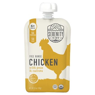 Serenity Kids, Free Range Chicken with Peas & Carrots, 6+ Months, 3.5 oz (99 g)