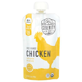 Serenity Kids, Chicken with Peas & Carrots, 6+ Months, 3.5 oz (99 g)