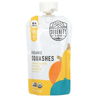Serenity Kids, Organic Squashes with Kabocha Squash, Butternut, Pumpkin & Olive Oil,  6+ Months, 3.5 oz (99 g)
