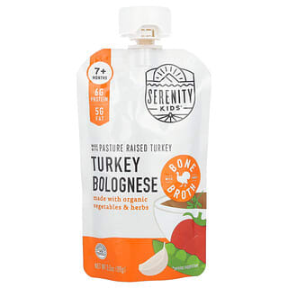 Serenity Kids, Turkey Bollognese with Organic Gemüse & Herbs, Truthahn-Bolognese mit Bio-Gemüse und Kräutern, ab 7 Monaten, 99 g (3,5 oz.)