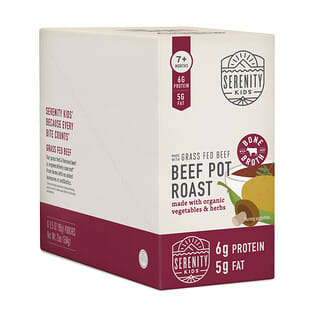 Serenity Kids, Beef Pot Roast with Organic Vegetables & Herbs, 7+ Months, 6 Pouches, 3.5 oz (99 g) Each