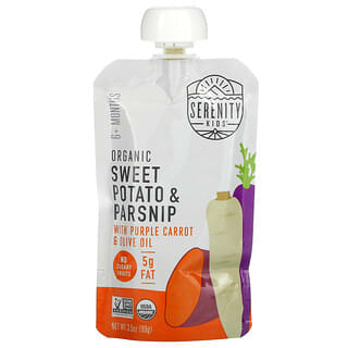 Serenity Kids, 有機甘薯和歐防風，配合紫胡蘿卜和橄欖油，6 個月以上，3.5 盎司（99 克）