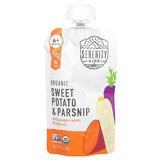 Serenity Kids, Organic Sweet Potato & Parsnips with Purple Carrot & Olive Oil, 6+ Months, 3.5 oz (99 g)