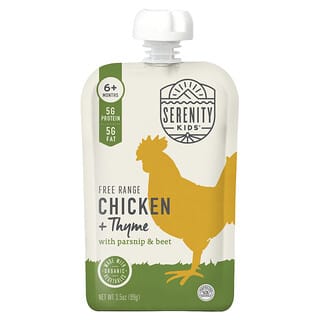 Serenity Kids, 방목 사육 닭고기 + 타임, 파스닙 및 비트 함유, 6개월 이상, 99g(3.5oz)