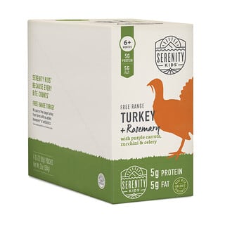 Serenity Kids, Free Range Turkey + Rosemary with Purple Carrots, Zucchini & Celery, 6+ Months, 6 Pouches, 3.5 oz (99 g) Each