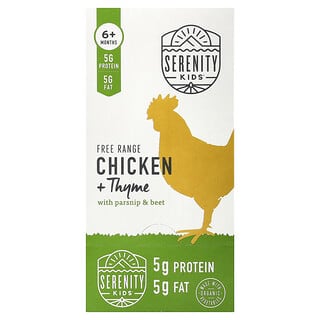 Serenity Kids, Free Range Chicken + Thyme with Parsnip & Beet, 6+ Months, 6 Pouches, 3.5 oz (99 g) Each