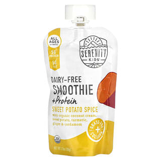 Serenity Kids, Dairy-Free Smoothie + Protein, All Ages 6+ Months, Sweet Potato Spice, 3.5 oz (99 g)