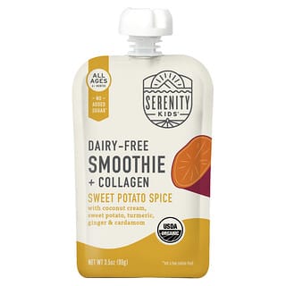 Serenity Kids, 無乳製品奶昔 + 蛋白質，適合 6 個月以上人群，甘薯香辛料，3.5 盎司（99 克）