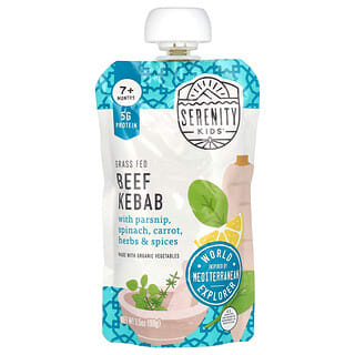 Serenity Kids, Beef Kabab with Parsnip, Spinach, Carrot, Herbs & Spices, 7+ Months, 3.5 oz (99 g)