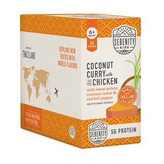 Serenity Kids, Coconut Curry with Free Range Chicken, 6+ Months, 6 Pouches, 99 g (3.5 oz) Each