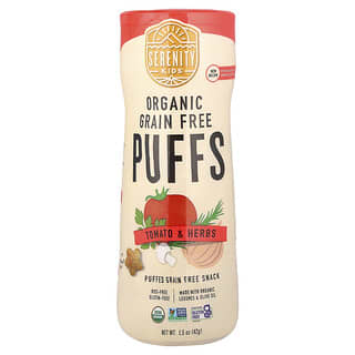 Serenity Kids, Pufuri organice fără cereale, roșii și ierburi, 42 g