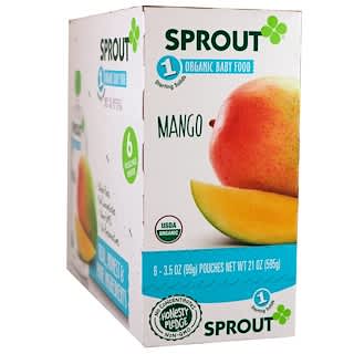 Sprout Organics, Baby Food, Stage 1, Mango, 6 Pouches, 3.5 oz (99 g) Each