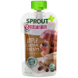 Sprout Organic, Детское питание, от 6 месяцев, яблочно-овсяный изюм с корицей, 99 г (3,5 унции)