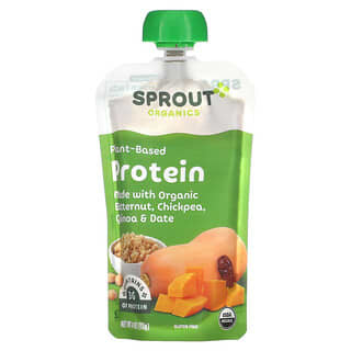 Sprout Organics, Baby Food, Plant-Based Protein, 8 Months & Up, Butternut, Chickpea, Quinoa & Date, 4 oz (113 g)