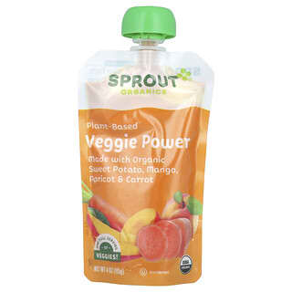 Sprout Organics, Veggie Power, a partire da 12 mesi, patata dolce, mango, albicocca e carota, 113 g