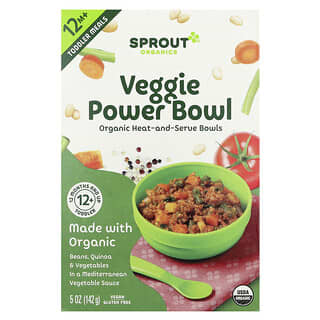 Sprout Organics, Veggie Power Tigela, A Partir de 12 Meses, 142 g (5 oz)