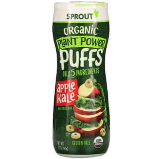 Sprout Organic, Plant Power Puffs, Pomme et chou frisé, 43 g