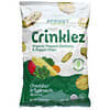 Crinklez, Bocadillo de garbanzos y vegetales reventados, A partir de los 12 meses, Cheddar y espinaca, 42 g (1,48 oz)