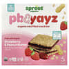 Sprout Organics, PB & Yayz, 유기농 미니 스낵바, 2세 이상 어린이용, 딸기 및 땅콩 버터, 바 5개, 각 28g(1oz)