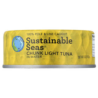 Sustainable Seas, Brok lichte tonijn in water, 5 oz (142 g)