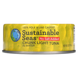 Sustainable Seas, Pedaços de atum leve em água, sem adição de sal, 142 g (5 oz)