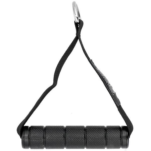 Serious Steel Fitness, 나일론 D 손잡이, 검은색, 1개