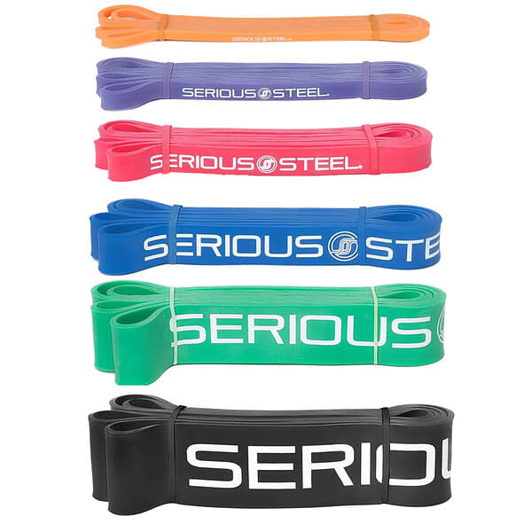 Serious Steel Fitness, 41인치 저항 밴드, 세트, 6종 세트
