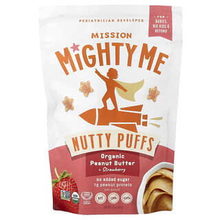 Mission MightyMe, Nutty Puffs, Organic Peanut Butter + Strawberry, 1.5 oz (42 g)