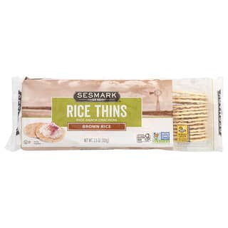 Sesmark, Rice Thins, Rice Snack Crackers, Brown Rice, 3.5 oz (100 g)