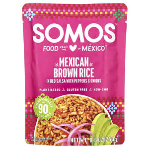 Somos, Mexican Brown Rice In Red Salsa With Peppers & Onions, 8.8 oz (250 g)