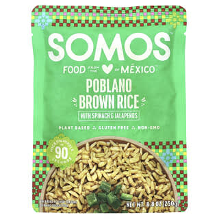 Somos, Arroz integral poblano con espinaca y jalapeños, 250 g (8,8 oz)