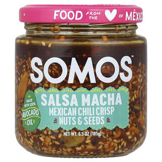 Somos, Salsa Macha, Mexikanische Chili-Crisp, Nüsse und Samen, mittel, 185 g (6,5 oz.)