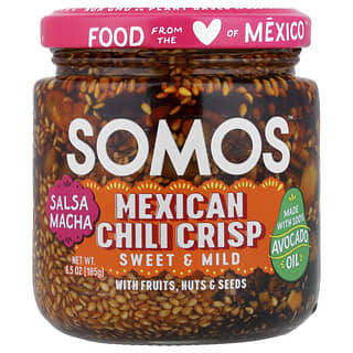 Somos, Salsa Macha, Pimenta Mexicana Crocante, Manga e Abacaxi, Médio, 185 g (6,5 oz)