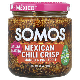 Somos, Salsa Macha, Mexican Chili Crisp, Mango & Pineapple, Medium, 6.5 oz (185 g)