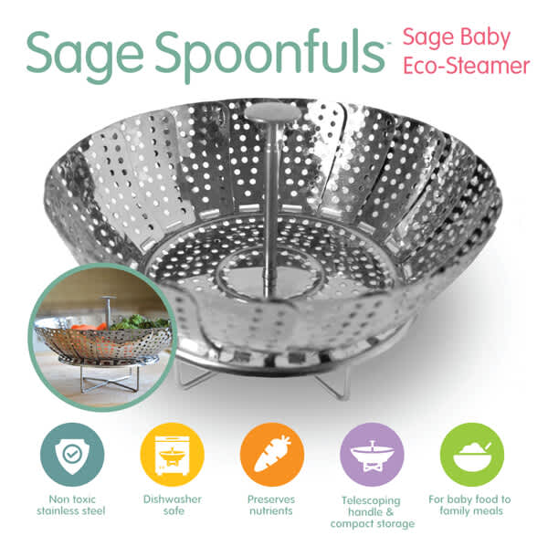 Sage Spoonfuls, Bebê, Eco Steamer, 1 unidade