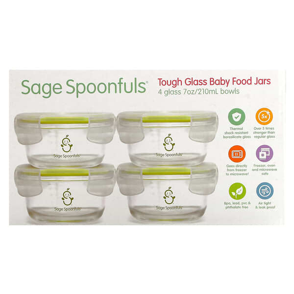 Sage Spoonfuls, Robuste Glasschalen, 4er-Pack, je 210 ml (7 oz.)