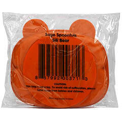 Sage Spoonfuls, Sili Bear Plate, Orange, 1 Count
