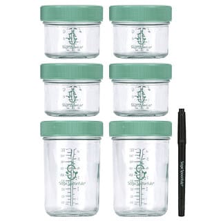 Sage Spoonfuls, Glass Baby Food Storage Jars, 6 Pack