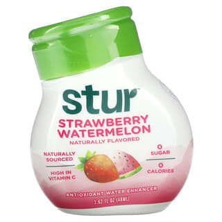 Stur, Potencializador Antioxidante de Água, Melancia e Morango, 48 ml (1,62 fl oz)