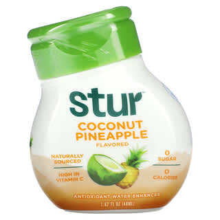 Stur, Potencializador Antioxidante de Água, Coco e Abacaxi, 48 ml (1,62 fl oz)