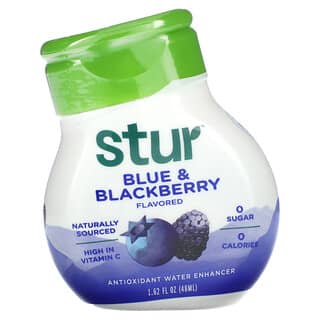 Stur, Potenciador de agua antioxidante, Arándano azul y zarzamora`` 48 ml (1,62 oz. Líq.)
