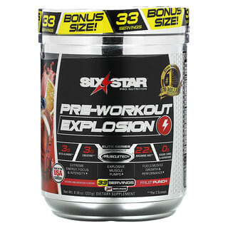 Six Star, Pre-Workout Explosion, Fruit Punch, 8.16 oz (231 g)