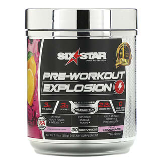 Six Star, Pre-Workout Explosion, Pink Lemonade, 210 g (7,41 oz.)