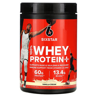 SIXSTAR‏, 100% Whey Protein Plus, קרם וניל, 821 גרם (1.81 ליברות)