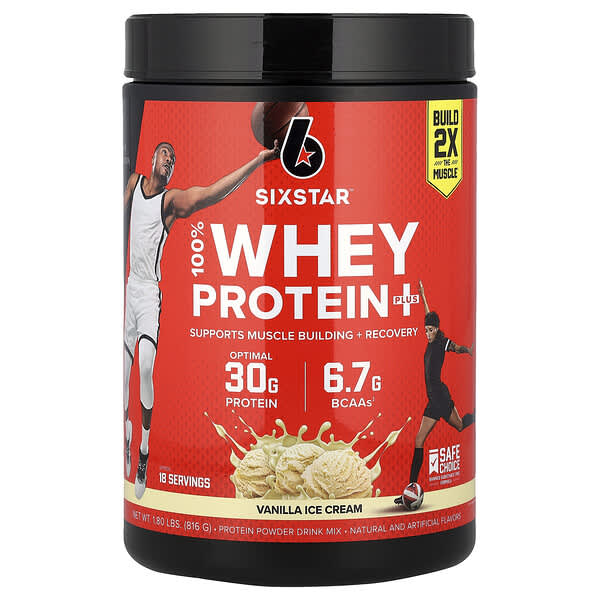 100% Whey Protein Plus, Vanilla Cream, 1.80 lbs (816 g)