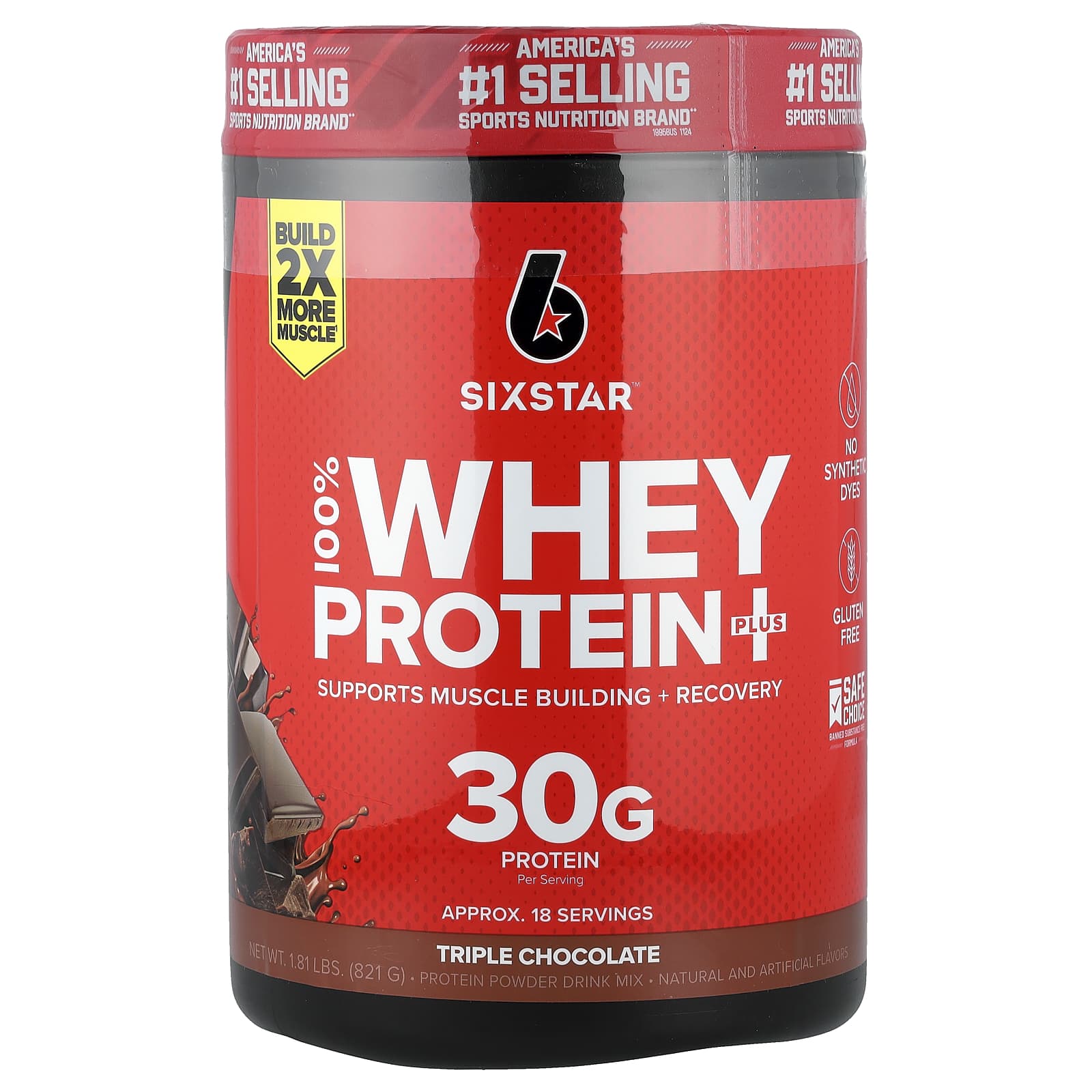 100% Whey Protein Plus, Triple Chocolate, 1.81 lb (821 g)